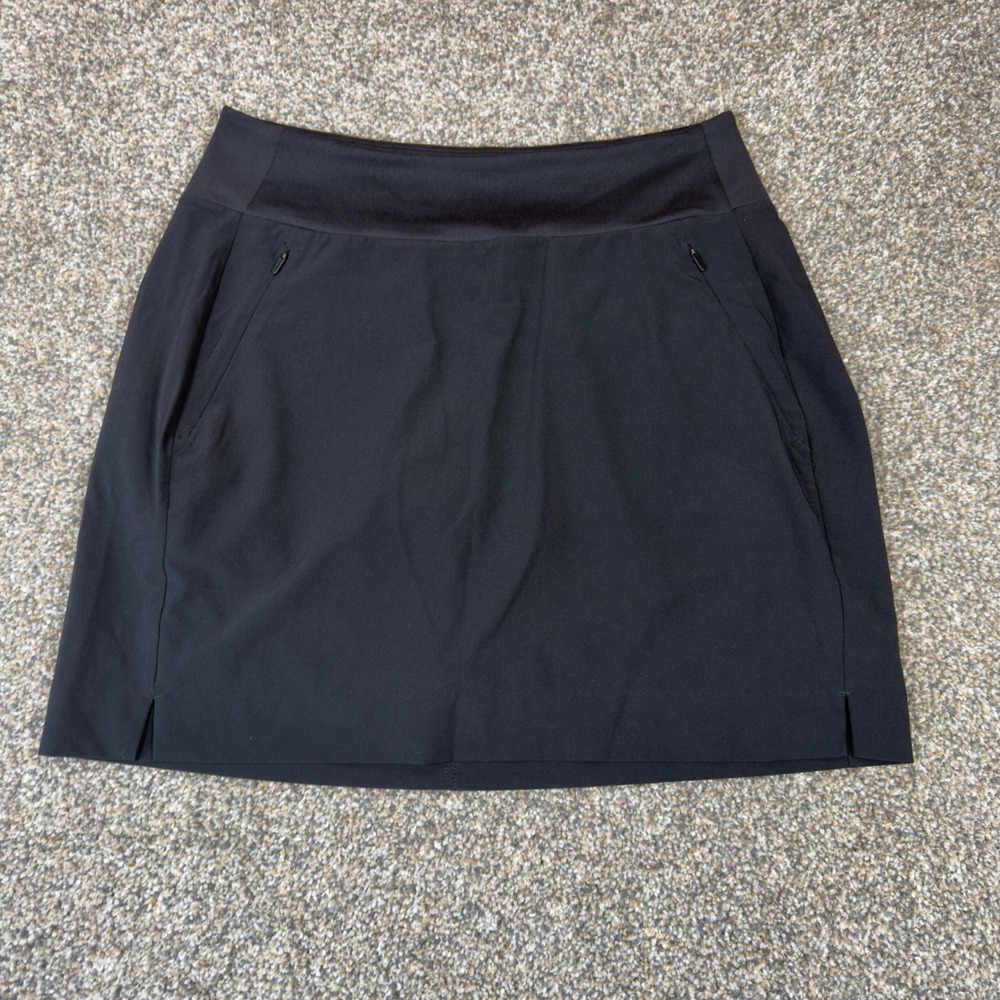 Athleta Soho Skort Black Active Hiking Golf Skirt with Pockets Womens Size 2